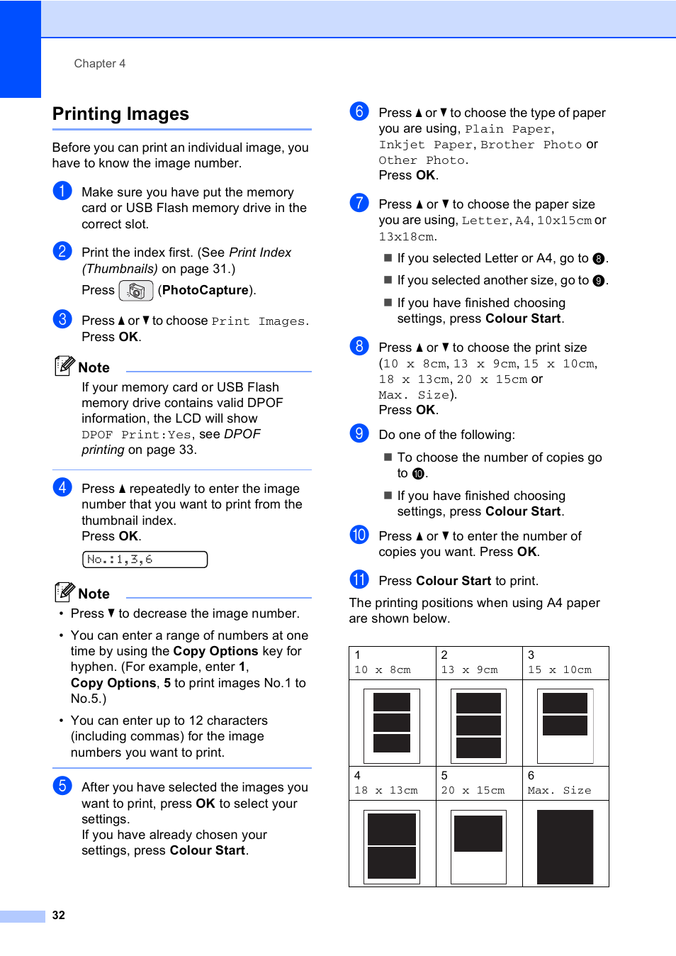 Printing images | Brother DCP-135C User Manual | Page 40 / 98