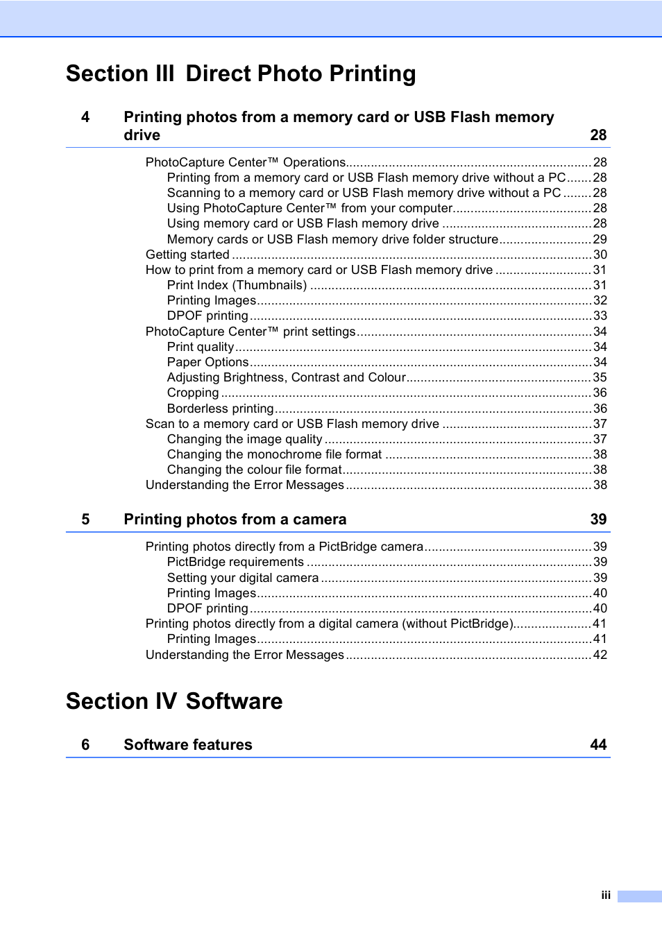 Brother DCP-135C User Manual | Page 5 / 98