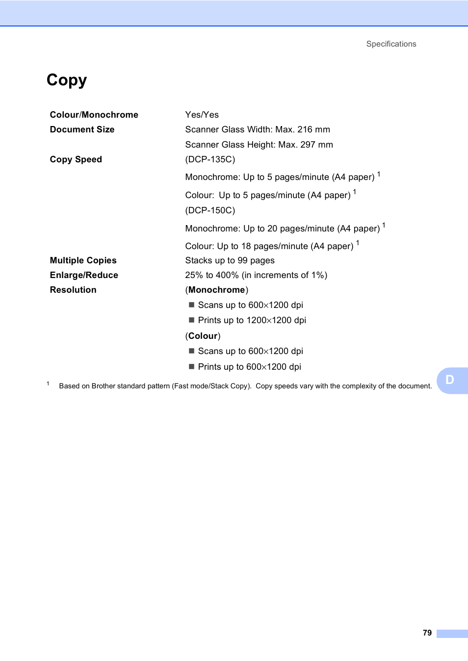 Copy | Brother DCP-135C User Manual | Page 87 / 98