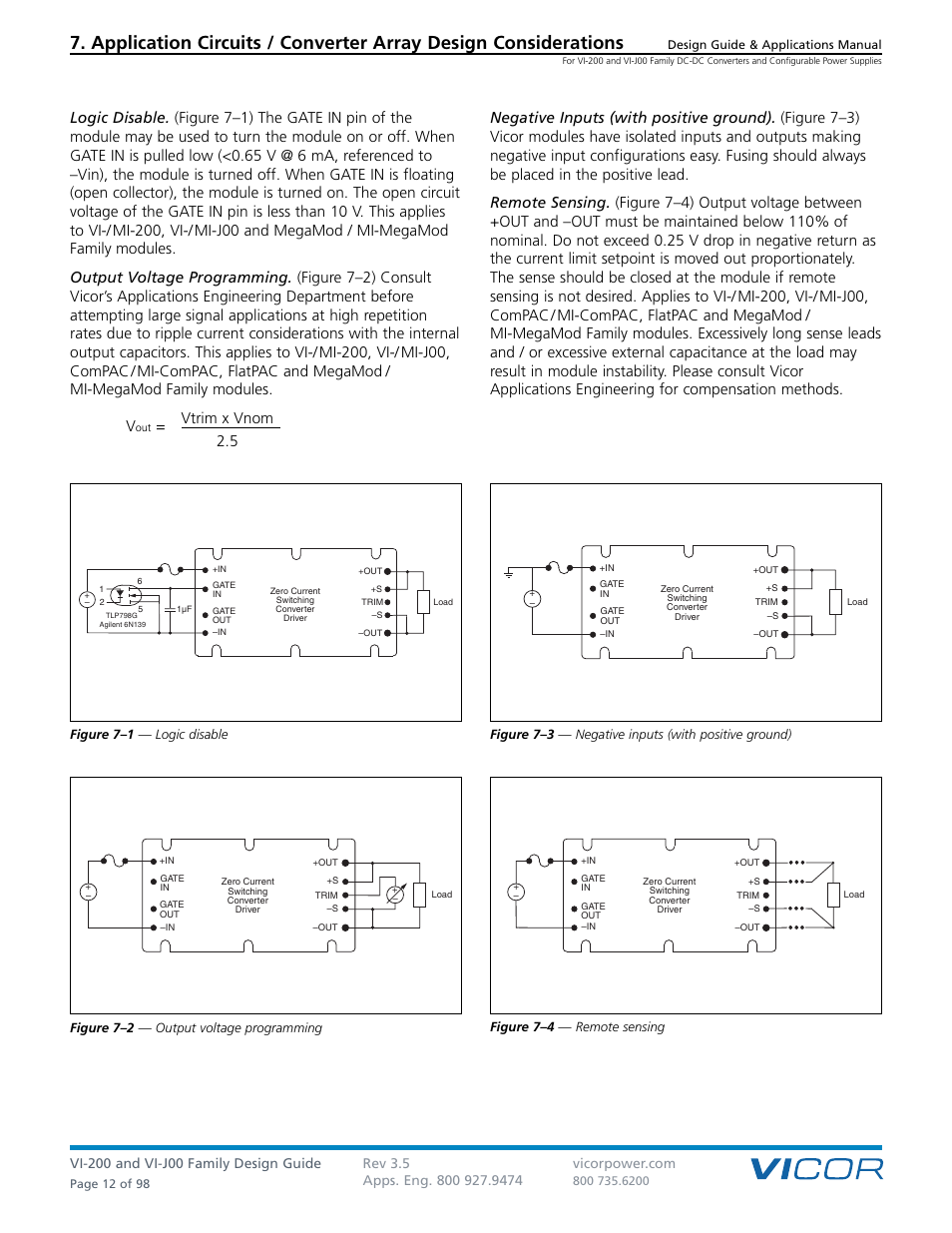 Sect. 07, Figure 7–1) | Vicor VI-J00 Family DC-DC Converters and Configurable Power Supplies User Manual | Page 13 / 99