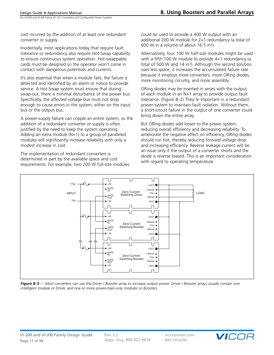 Using boosters and parallel arrays | Vicor VI-J00 Family DC-DC Converters and Configurable Power Supplies User Manual | Page 18 / 99