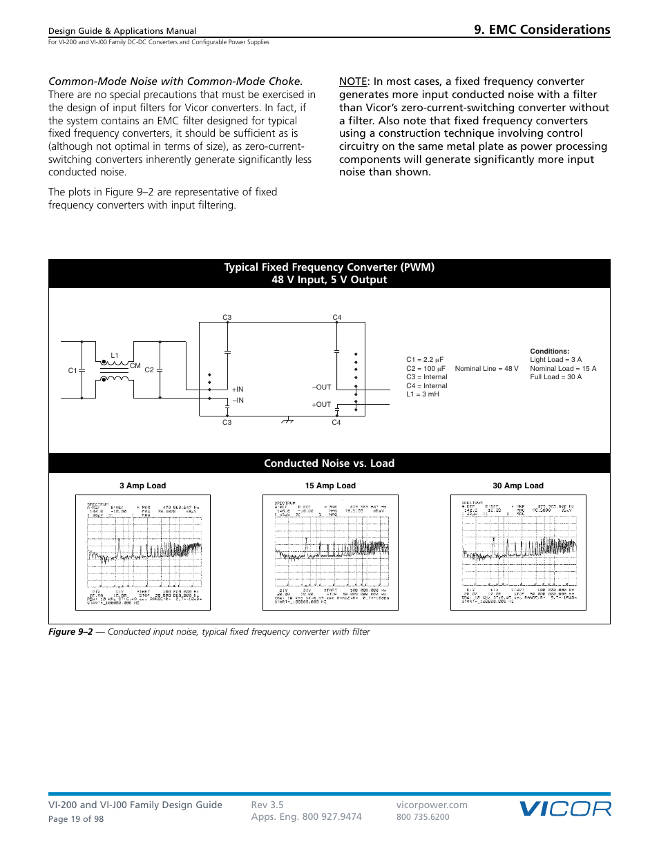 Emc considerations | Vicor VI-J00 Family DC-DC Converters and Configurable Power Supplies User Manual | Page 20 / 99