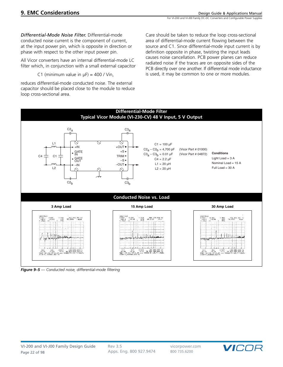 Emc considerations | Vicor VI-J00 Family DC-DC Converters and Configurable Power Supplies User Manual | Page 23 / 99