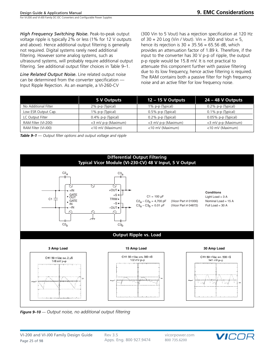 Emc considerations | Vicor VI-J00 Family DC-DC Converters and Configurable Power Supplies User Manual | Page 26 / 99