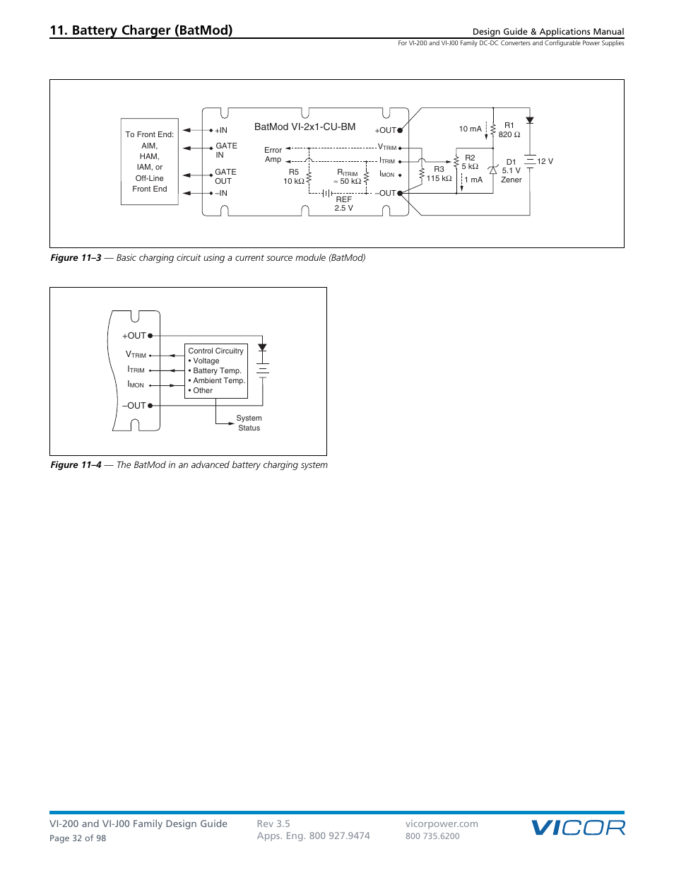 Battery charger (batmod) | Vicor VI-J00 Family DC-DC Converters and Configurable Power Supplies User Manual | Page 33 / 99