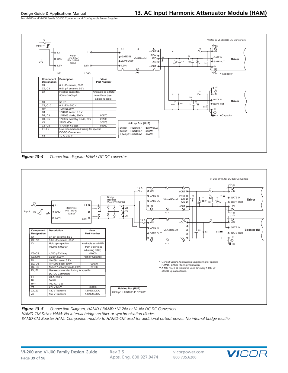 Ac input harmonic attenuator module (ham), Design guide & applications manual, Page 39 of 98 | Vicor VI-J00 Family DC-DC Converters and Configurable Power Supplies User Manual | Page 40 / 99