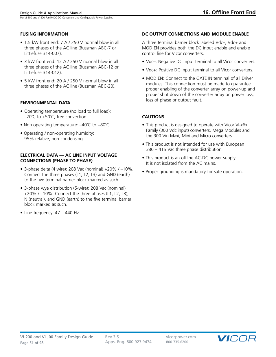 Vicor VI-J00 Family DC-DC Converters and Configurable Power Supplies User Manual | Page 52 / 99