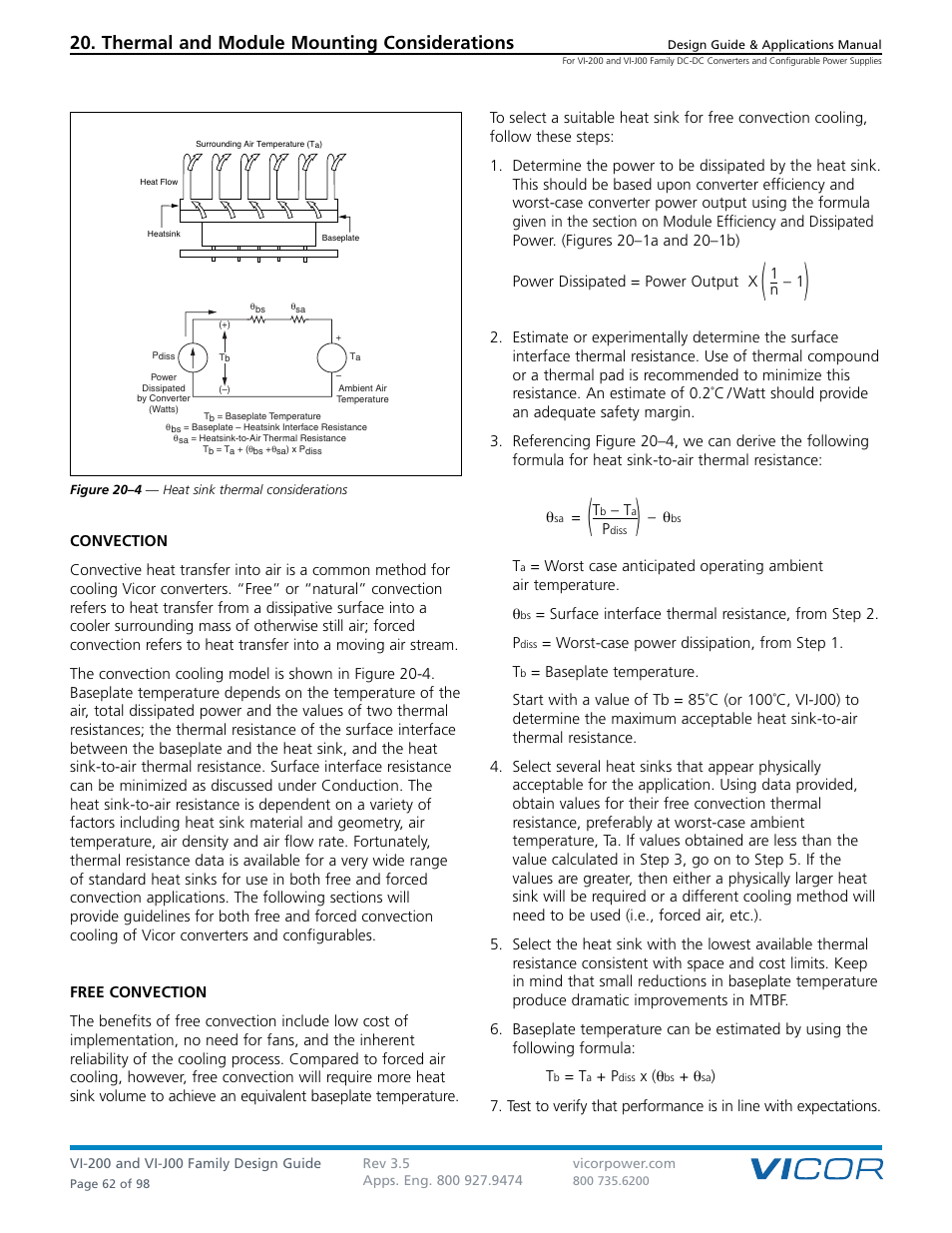 Thermal and module mounting considerations | Vicor VI-J00 Family DC-DC Converters and Configurable Power Supplies User Manual | Page 63 / 99