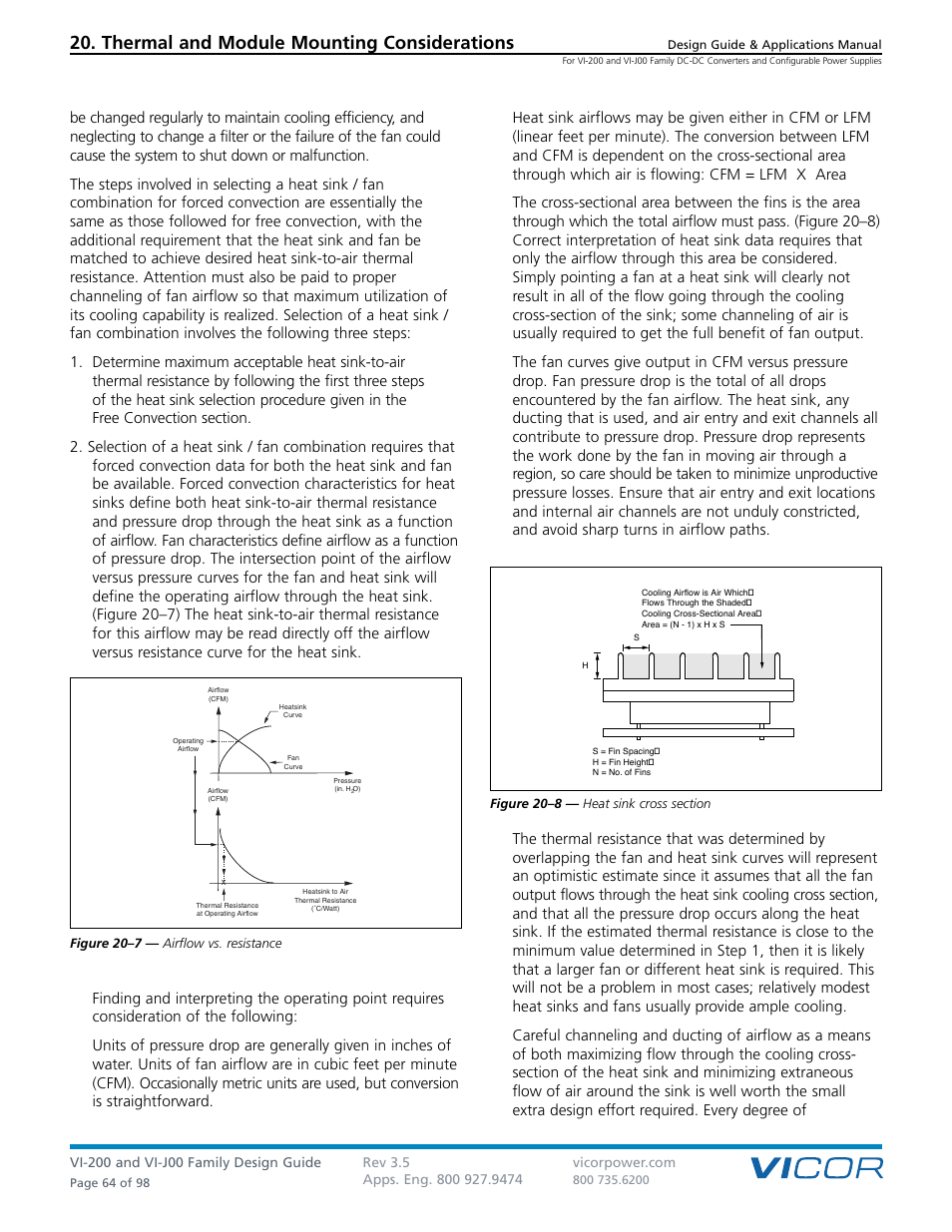 Thermal and module mounting considerations | Vicor VI-J00 Family DC-DC Converters and Configurable Power Supplies User Manual | Page 65 / 99