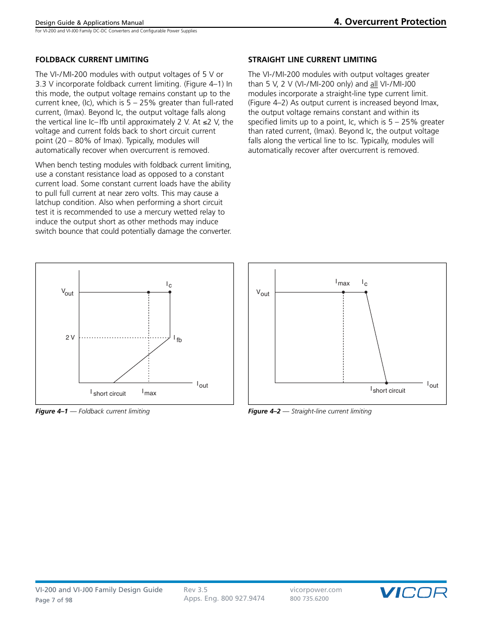 Sect. 04, Overcurrent protection | Vicor VI-J00 Family DC-DC Converters and Configurable Power Supplies User Manual | Page 8 / 99