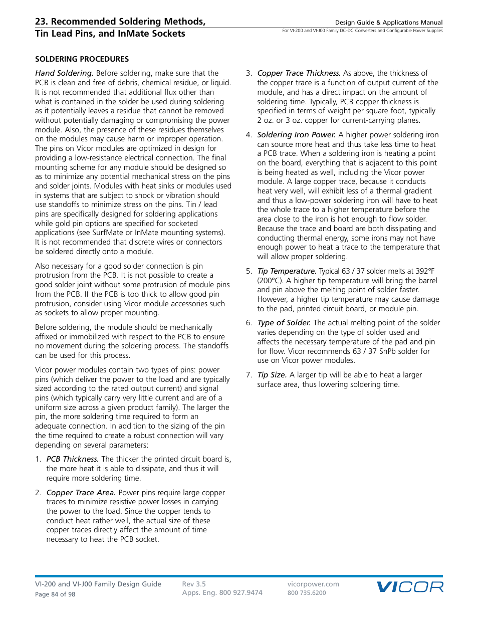 Vicor VI-J00 Family DC-DC Converters and Configurable Power Supplies User Manual | Page 85 / 99