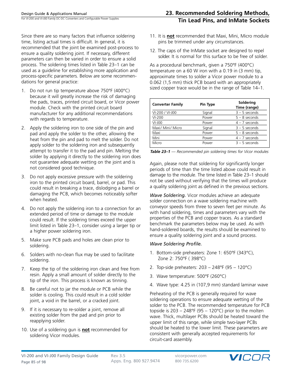 Vicor VI-J00 Family DC-DC Converters and Configurable Power Supplies User Manual | Page 86 / 99