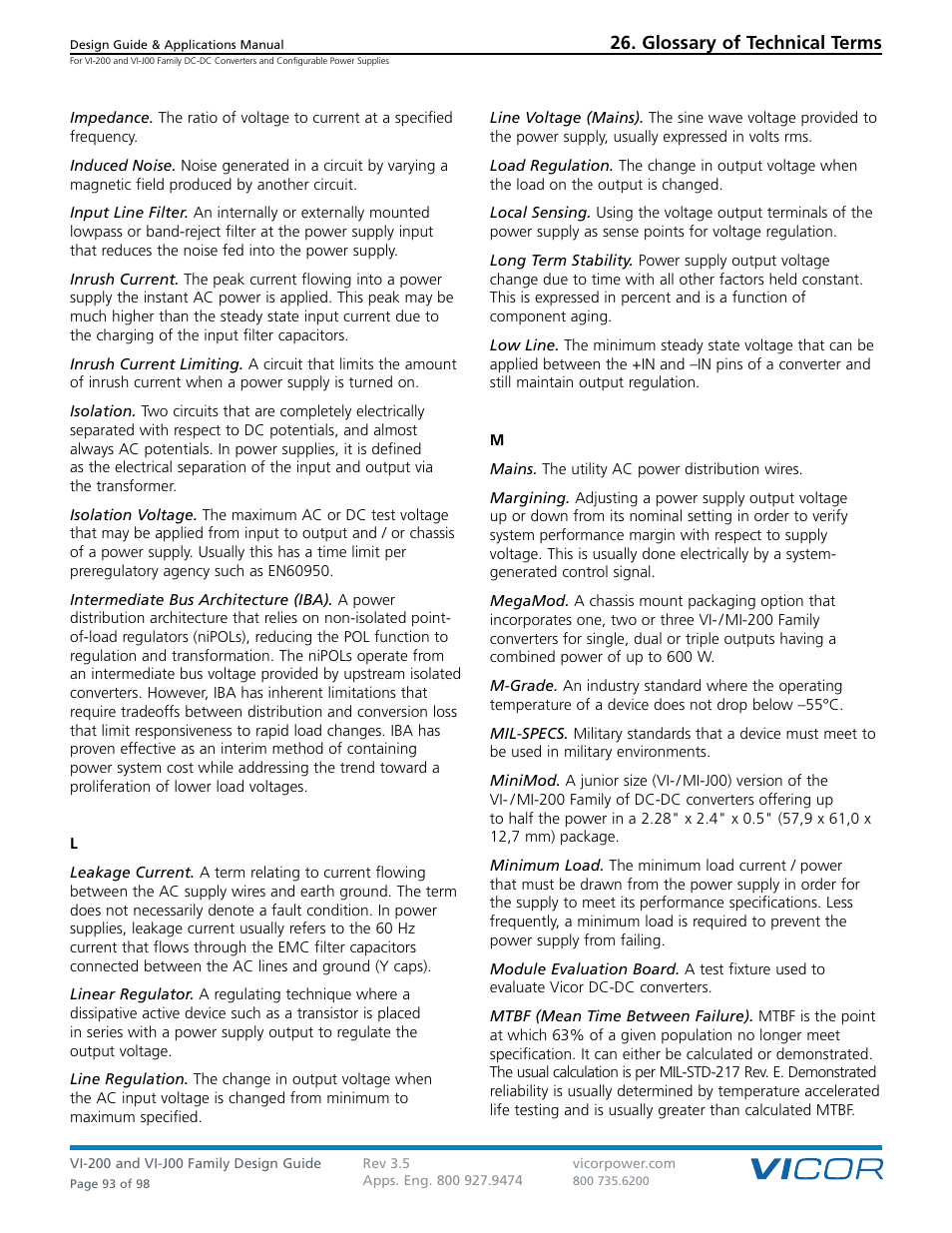 Vicor VI-J00 Family DC-DC Converters and Configurable Power Supplies User Manual | Page 94 / 99