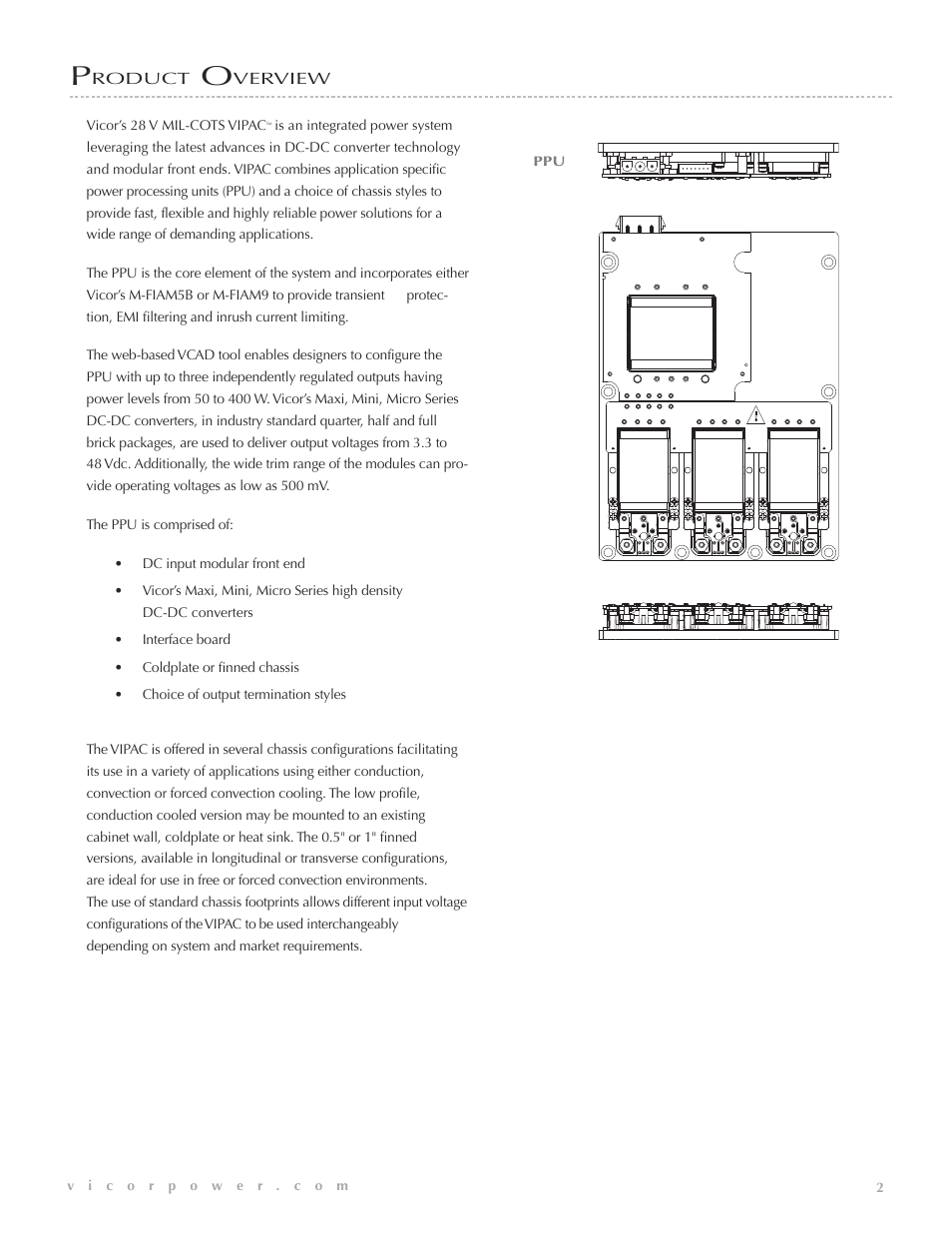 Vicor VIPAC 28 Vdc MIL-COTS User Manual | Page 3 / 21