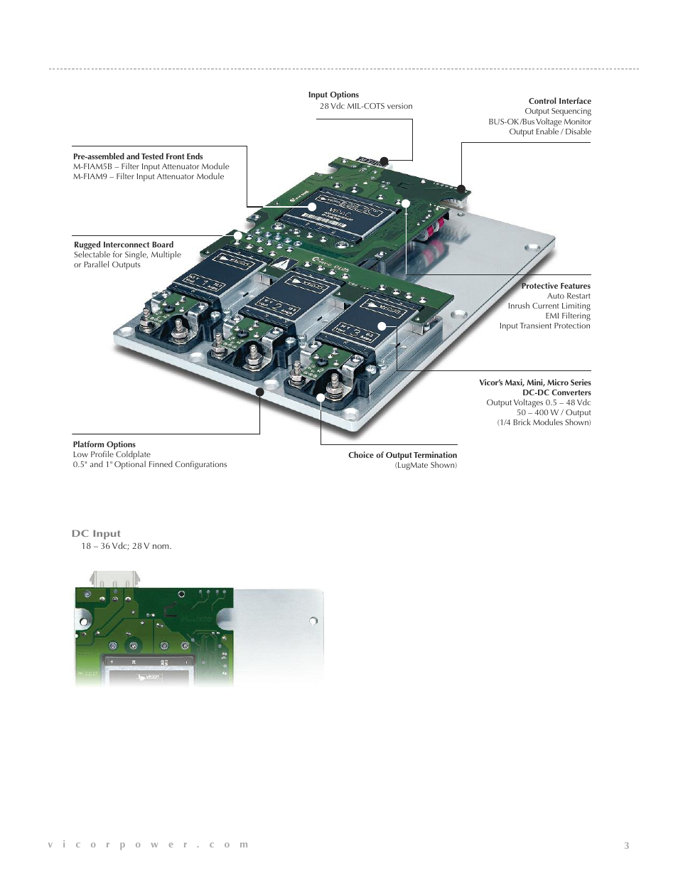 Vicor VIPAC 28 Vdc MIL-COTS User Manual | Page 4 / 21