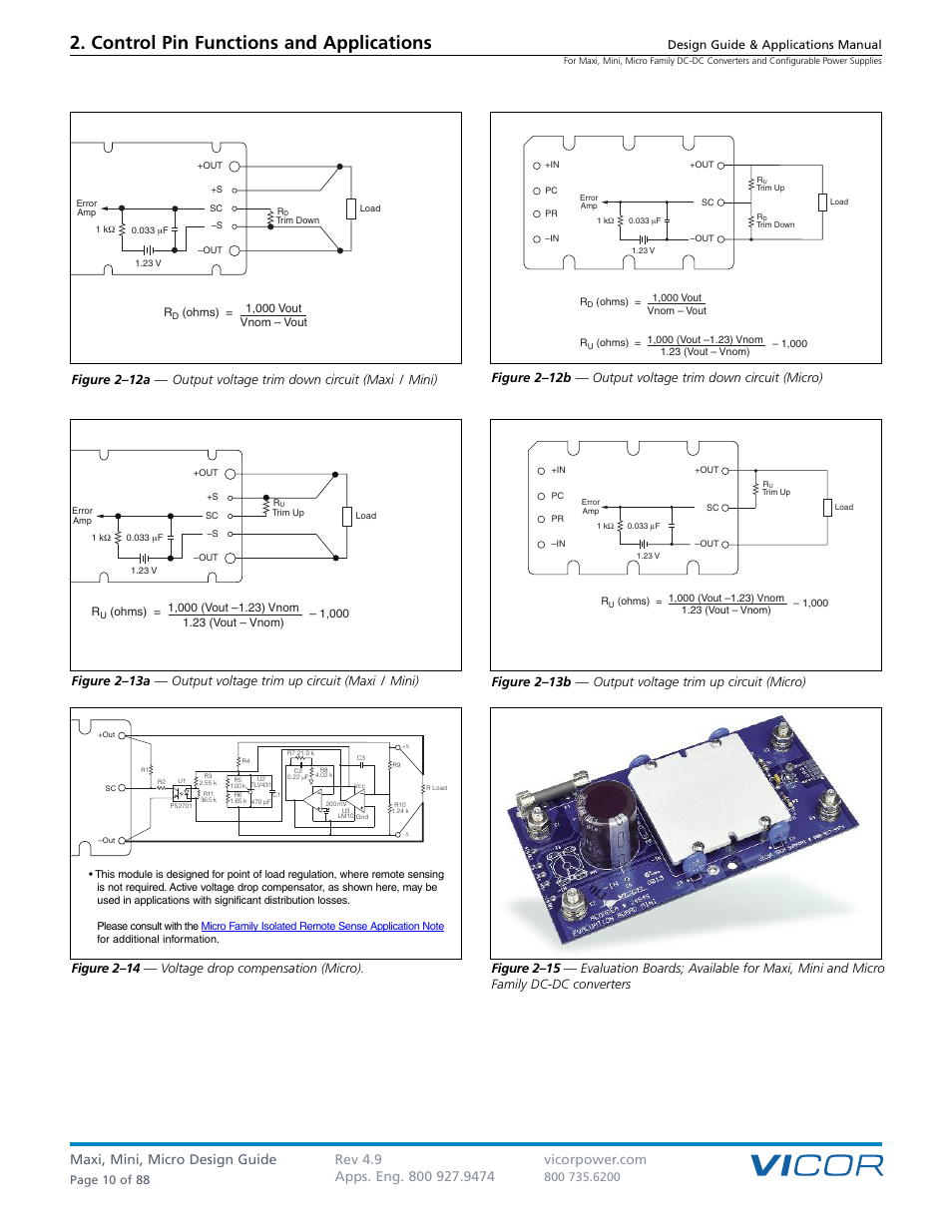 Control pin functions and applications | Vicor Micro Family of DC-DC Converter User Manual | Page 11 / 89
