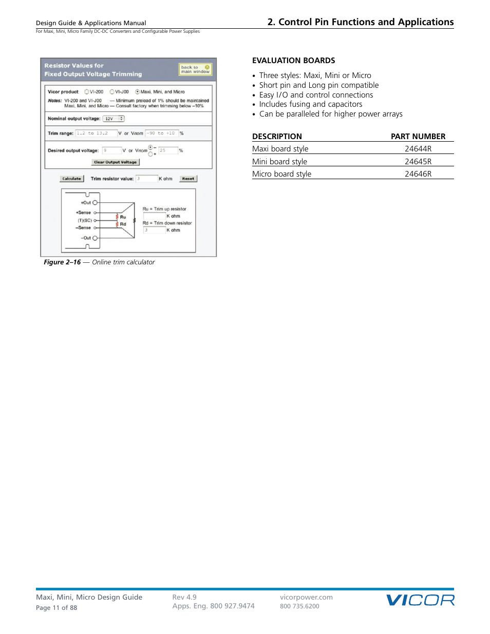 Control pin functions and applications | Vicor Micro Family of DC-DC Converter User Manual | Page 12 / 89