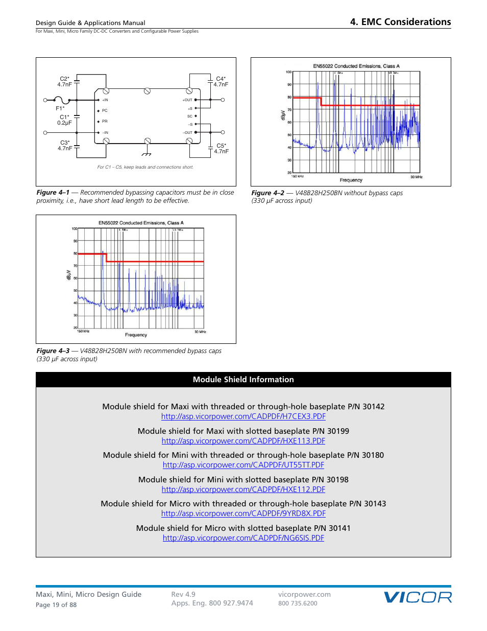 Emc considerations | Vicor Micro Family of DC-DC Converter User Manual | Page 20 / 89