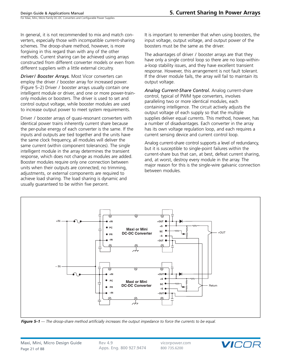 Current sharing in power arrays | Vicor Micro Family of DC-DC Converter User Manual | Page 22 / 89