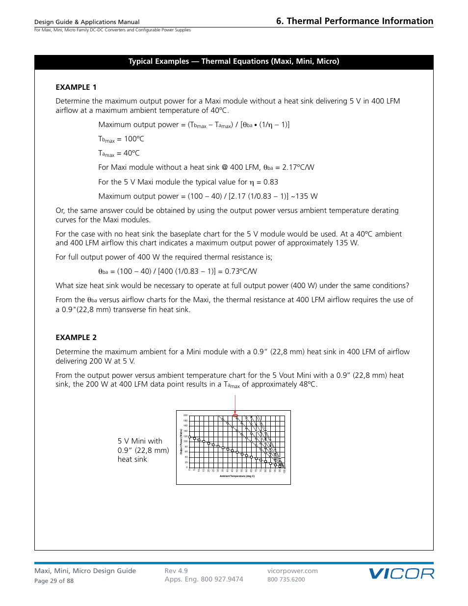 Thermal performance information, 1/η – 1)] t, 100ºc t | Vicor Micro Family of DC-DC Converter User Manual | Page 30 / 89