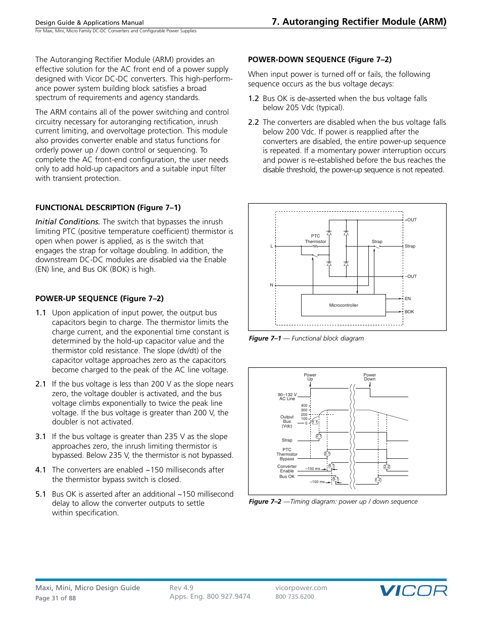 Autoranging rectifier module (arm) | Vicor Micro Family of DC-DC Converter User Manual | Page 32 / 89