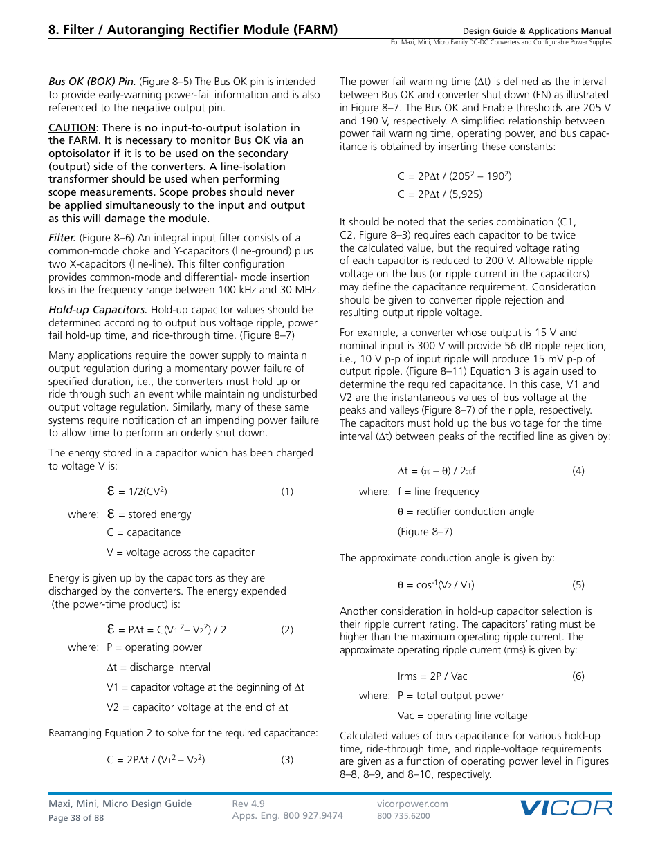 Vicor Micro Family of DC-DC Converter User Manual | Page 39 / 89