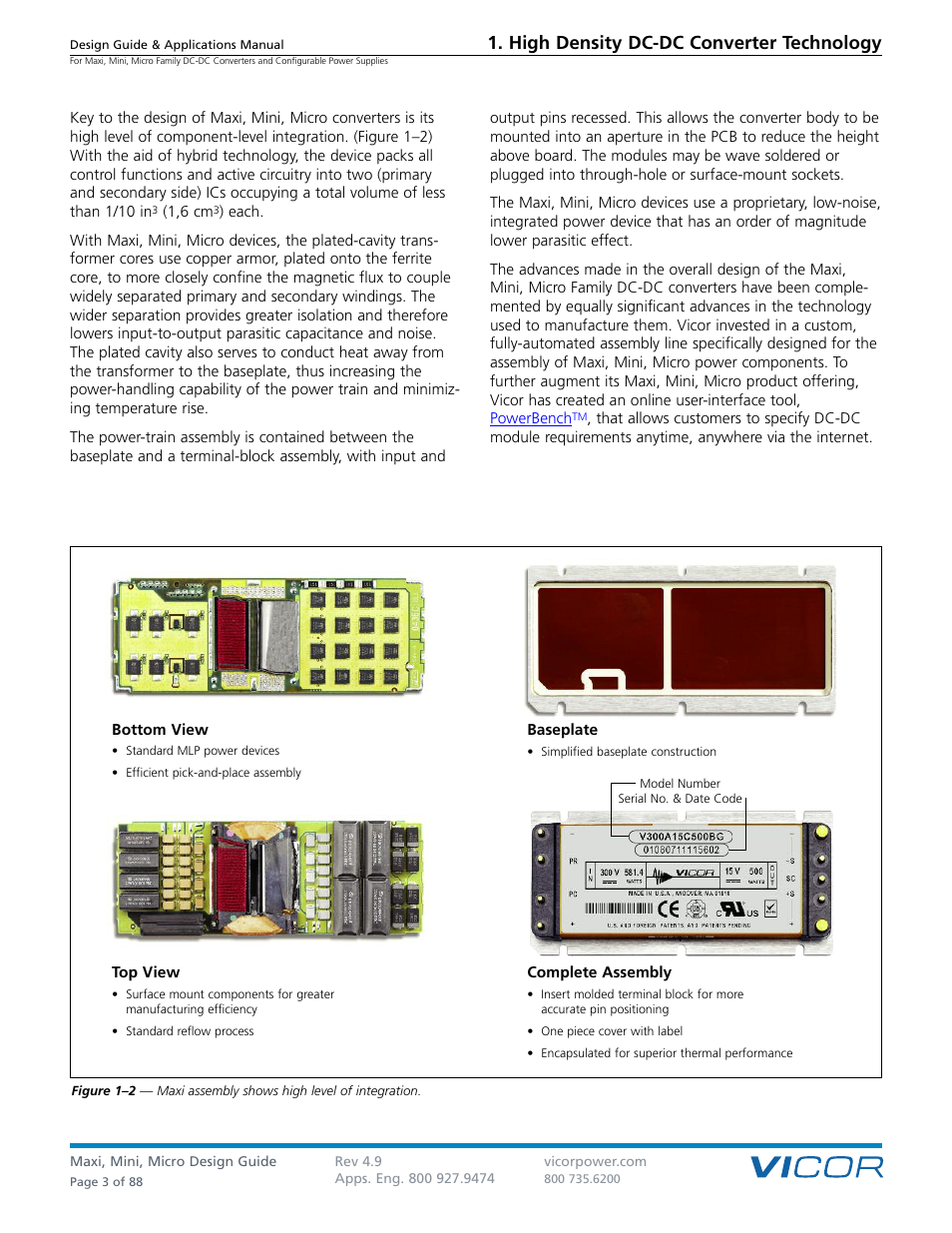 High density dc-dc converter technology | Vicor Micro Family of DC-DC Converter User Manual | Page 4 / 89