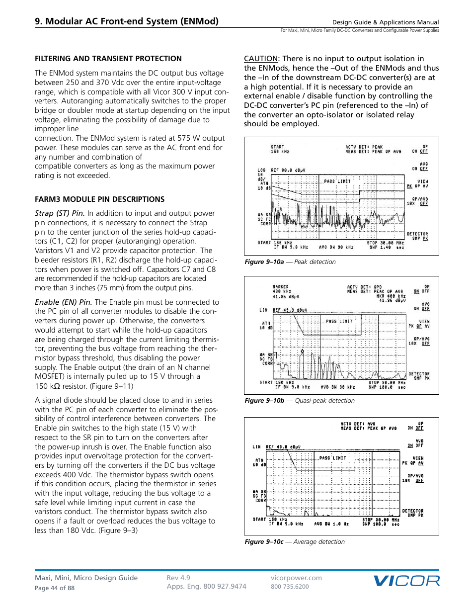 Modular ac front-end system (enmod) | Vicor Micro Family of DC-DC Converter User Manual | Page 45 / 89