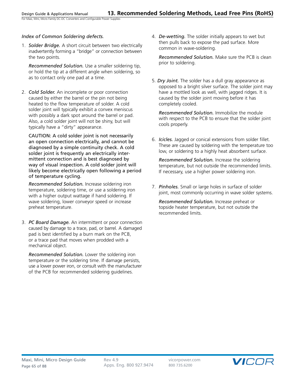 Vicor Micro Family of DC-DC Converter User Manual | Page 66 / 89