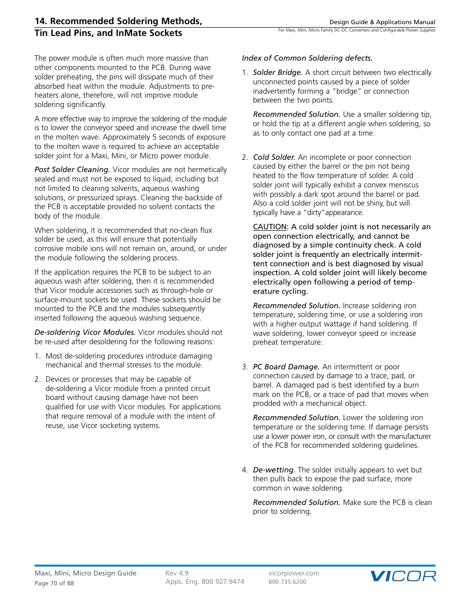 Vicor Micro Family of DC-DC Converter User Manual | Page 71 / 89