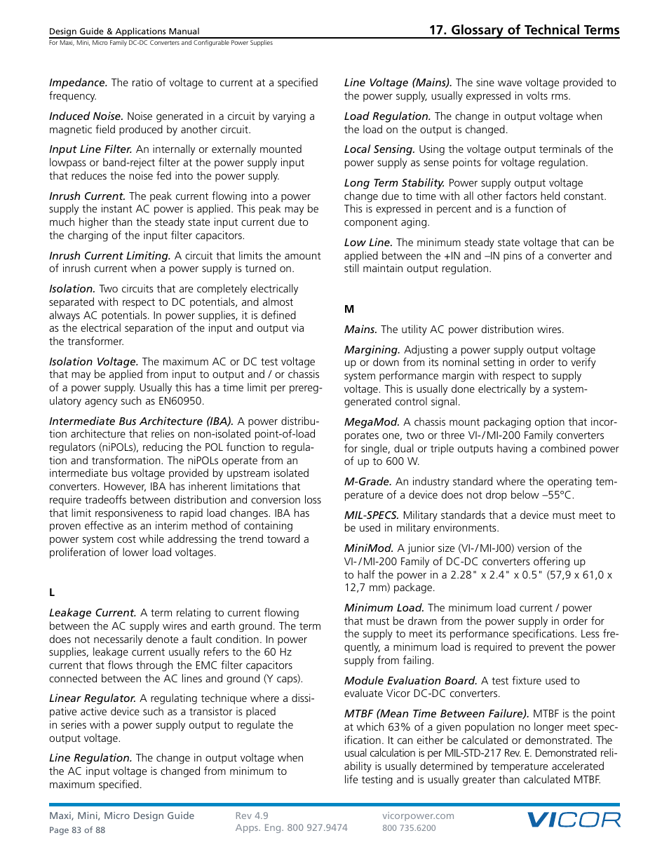 Vicor Micro Family of DC-DC Converter User Manual | Page 84 / 89
