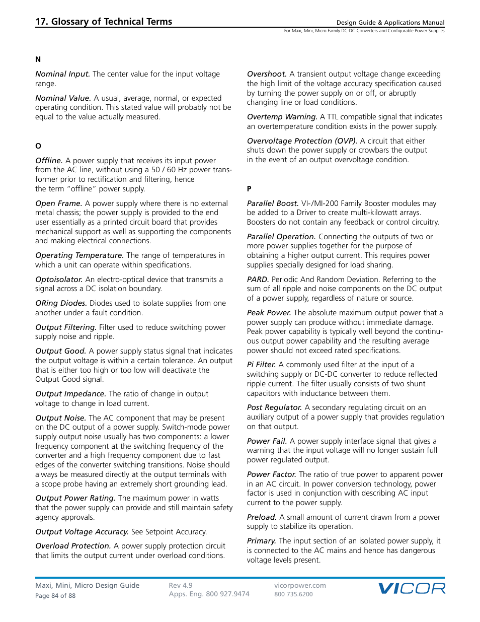 Vicor Micro Family of DC-DC Converter User Manual | Page 85 / 89