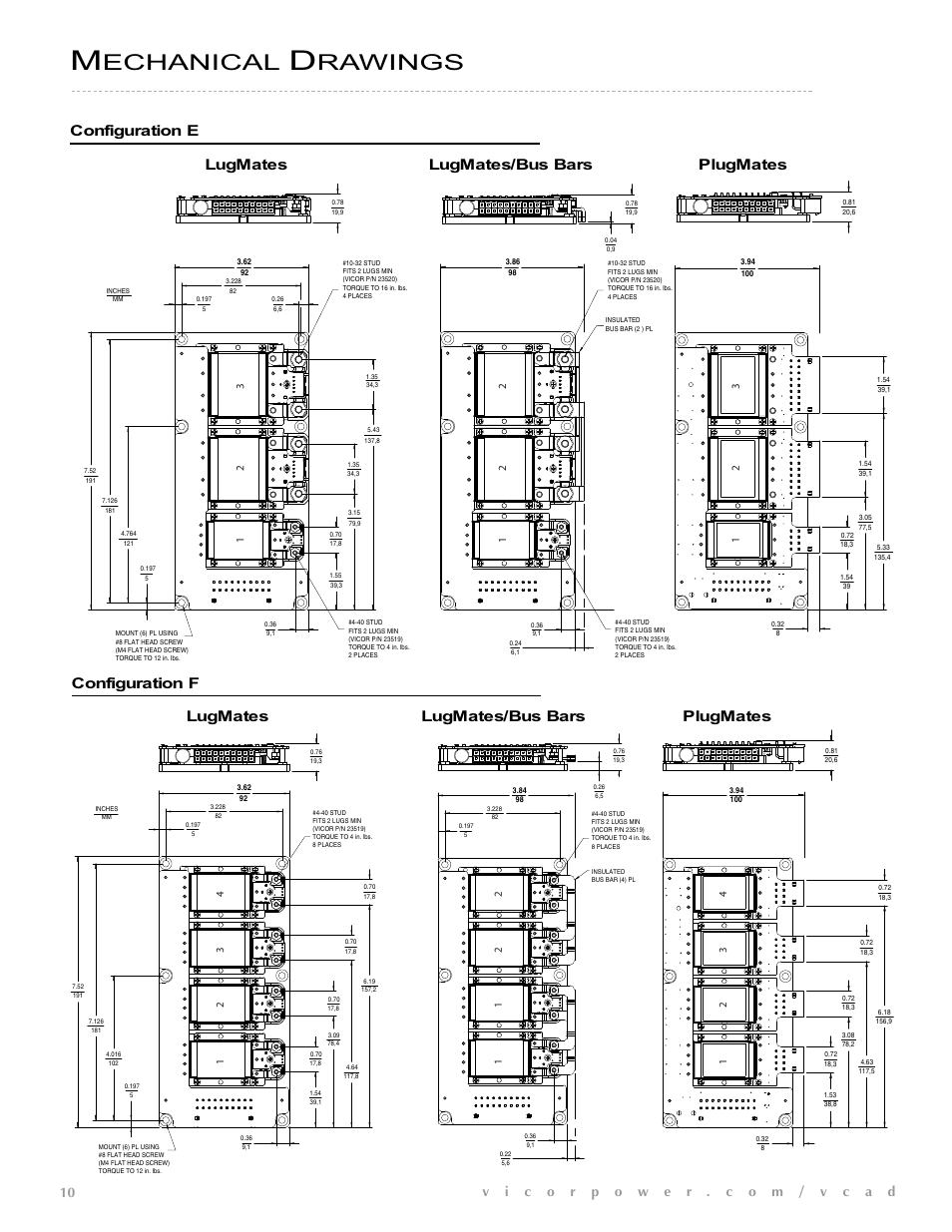 Echanical, Rawings | Vicor VIPAC Array CONFIGURATION GUIDE User Manual | Page 11 / 14