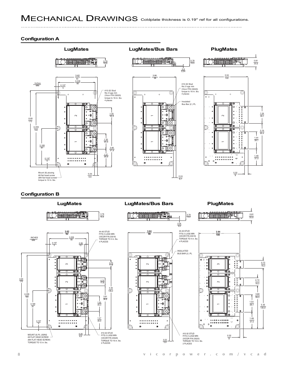 Echanical, Rawings | Vicor VIPAC Array CONFIGURATION GUIDE User Manual | Page 9 / 14