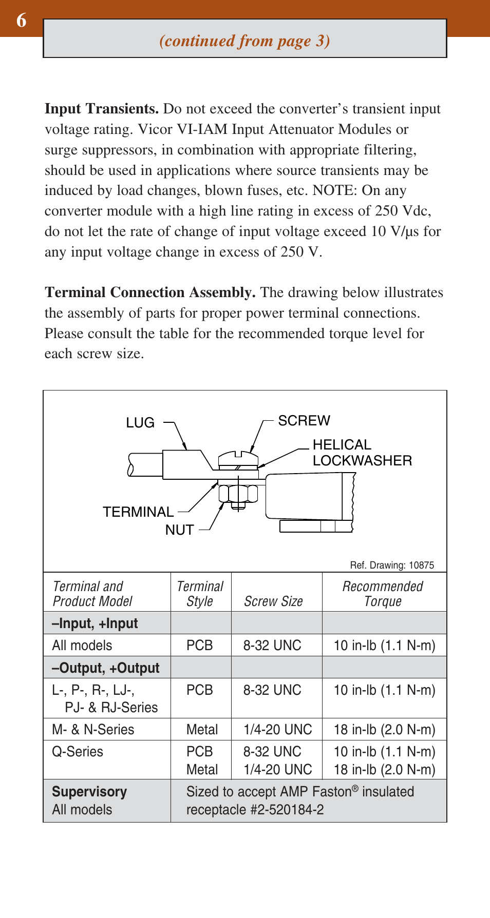 Continued from page 3) | Vicor MegaMod DC-DC Converter Family User Manual | Page 7 / 8