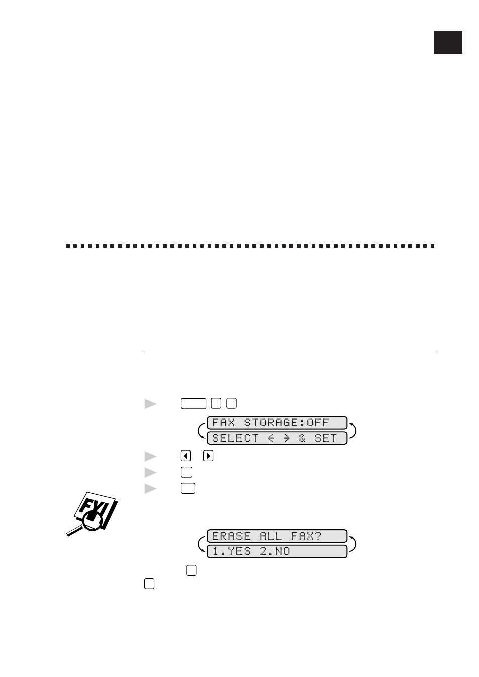 Remote fax options, Setting fax storage | Brother MFC 1780 User Manual | Page 69 / 99
