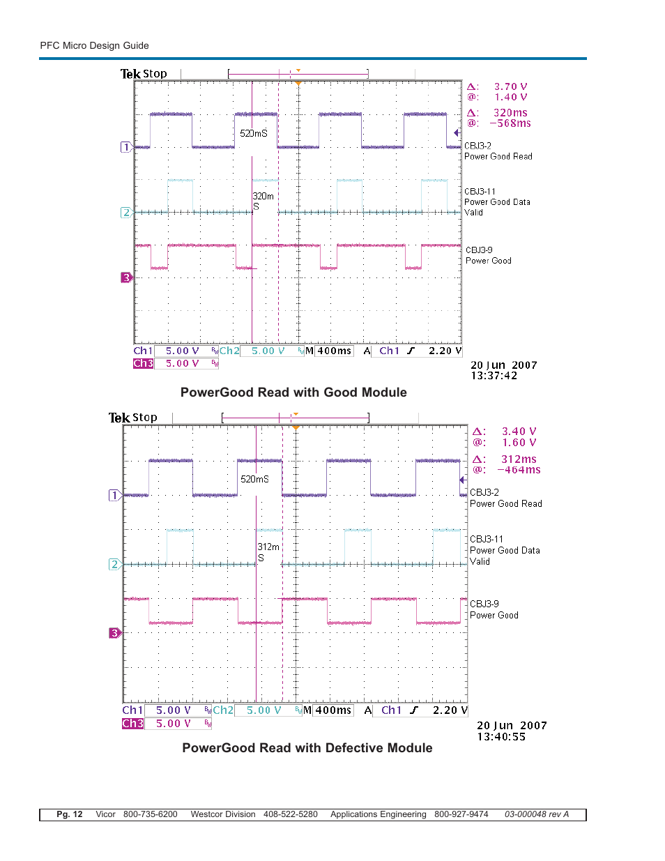Vicor PFC Micro Power Factor Corrected AC-DC Switcher User Manual | Page 12 / 23