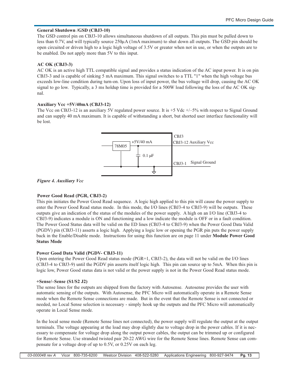 Vicor PFC Micro Power Factor Corrected AC-DC Switcher User Manual | Page 13 / 23