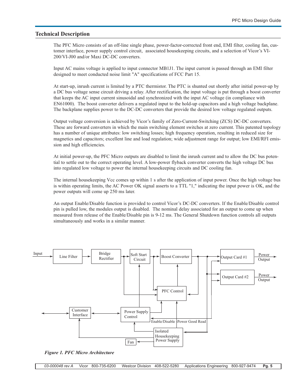 Technical description | Vicor PFC Micro Power Factor Corrected AC-DC Switcher User Manual | Page 5 / 23