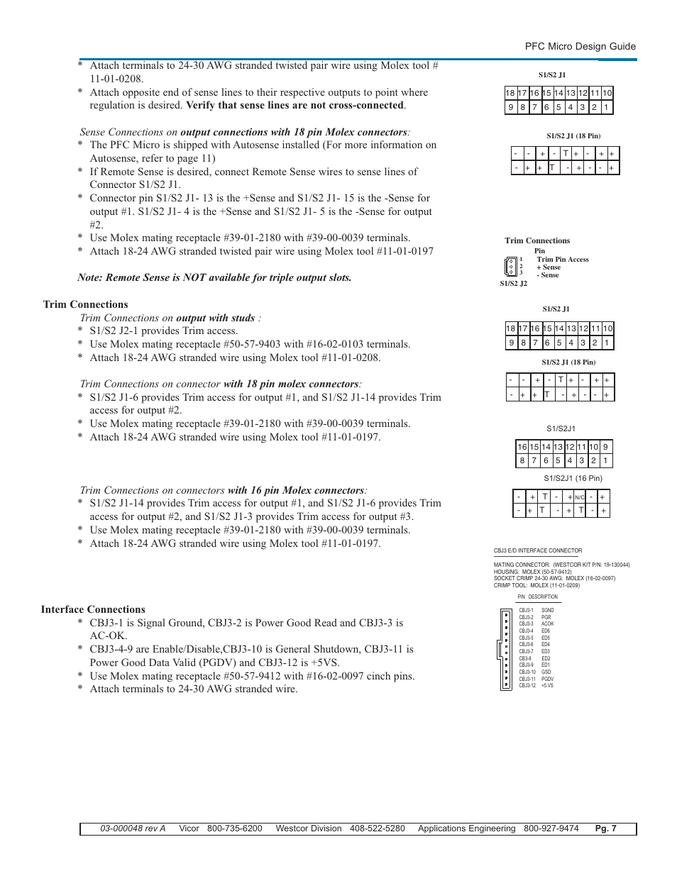 Vicor PFC Micro Power Factor Corrected AC-DC Switcher User Manual | Page 7 / 23