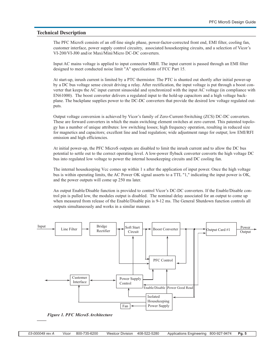 Technical description | Vicor PFC MicroS Power Factor Corrected AC-DC Switcher User Manual | Page 5 / 22