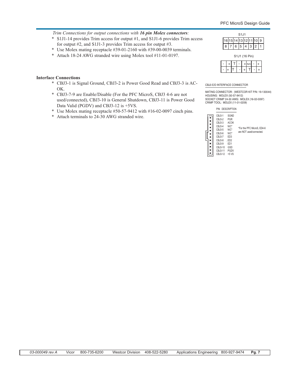 Vicor PFC MicroS Power Factor Corrected AC-DC Switcher User Manual | Page 7 / 22