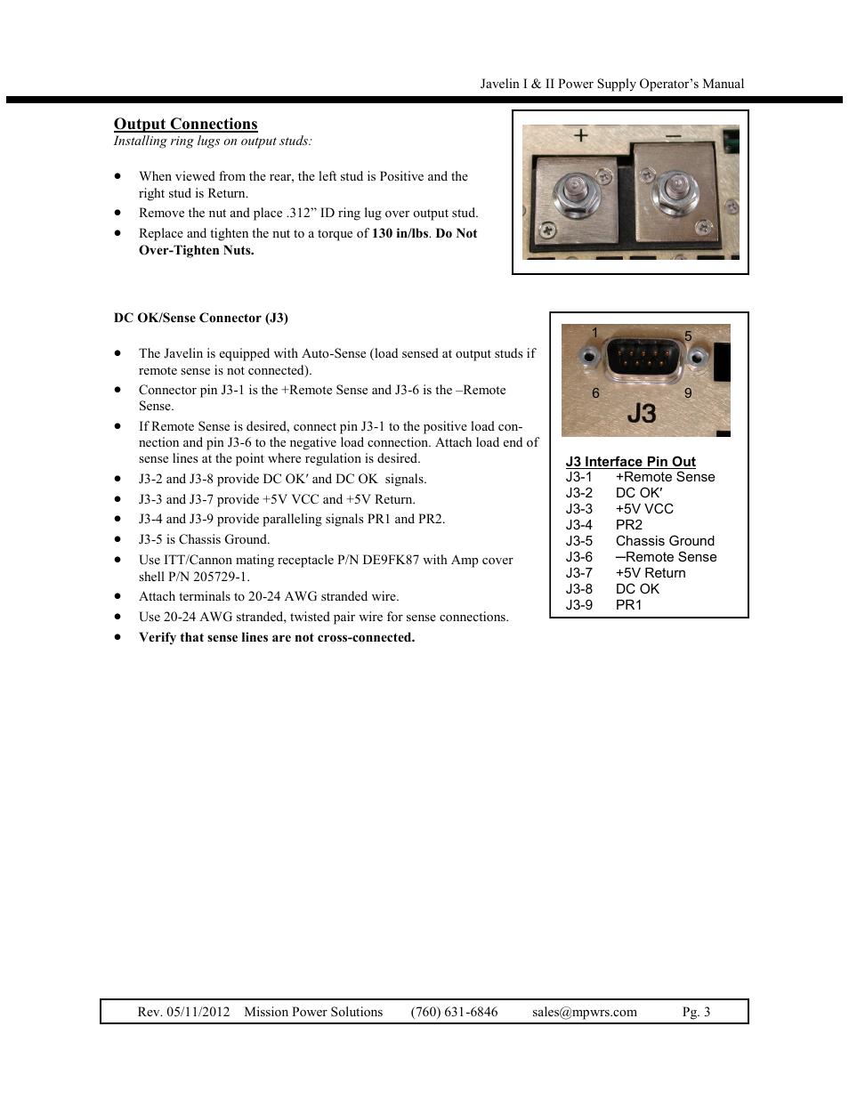 Vicor Javelin II User Manual | Page 3 / 15