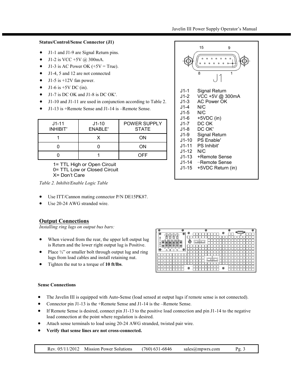 Vicor Javelin III User Manual | Page 3 / 13