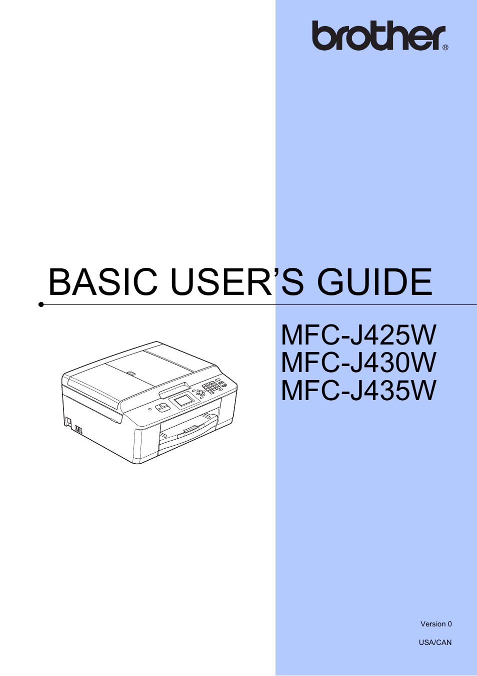 Brother Fax Machine MFC-J425W User Manual | 121 pages