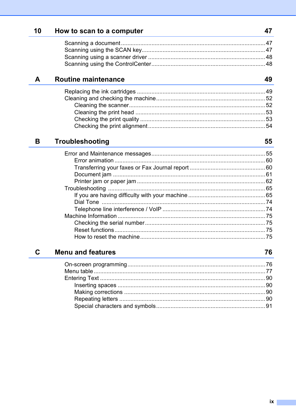 Brother Fax Machine MFC-J425W User Manual | Page 11 / 121