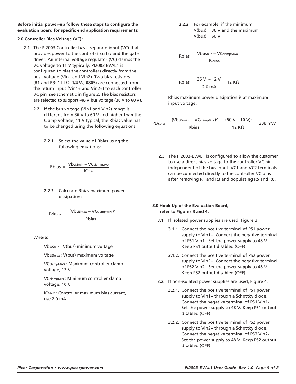 Vicor PI2003-EVAL1 Active ORing Evaluation Board User Manual | Page 5 / 8