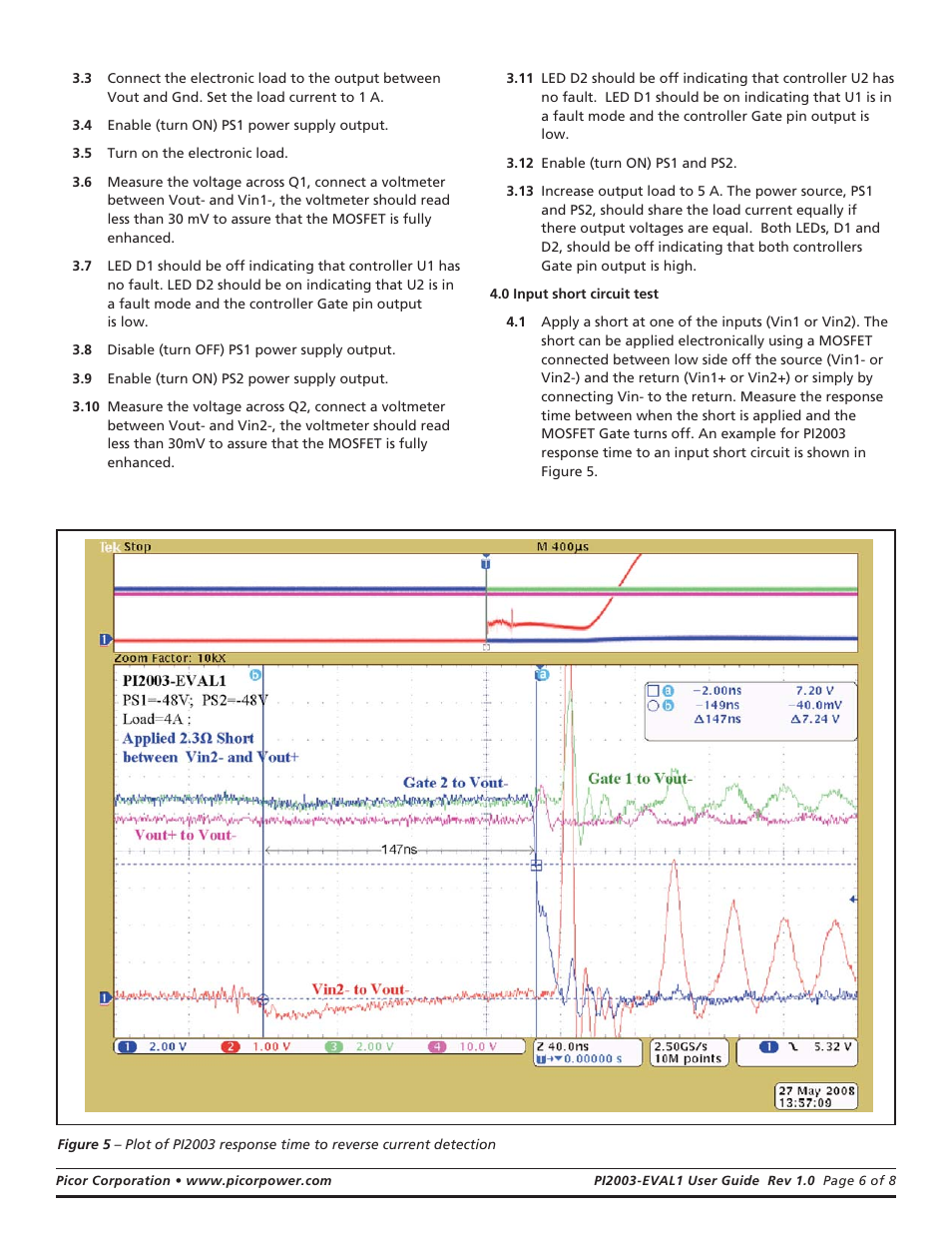 Vicor PI2003-EVAL1 Active ORing Evaluation Board User Manual | Page 6 / 8