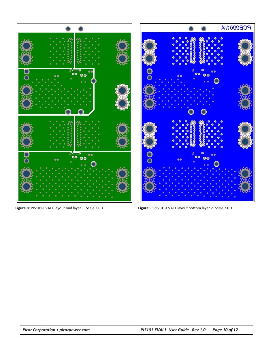 Vicor PI5101-EVAL1 3.3V/60A High Side Active ORing Evaluation Board User Manual | Page 10 / 12