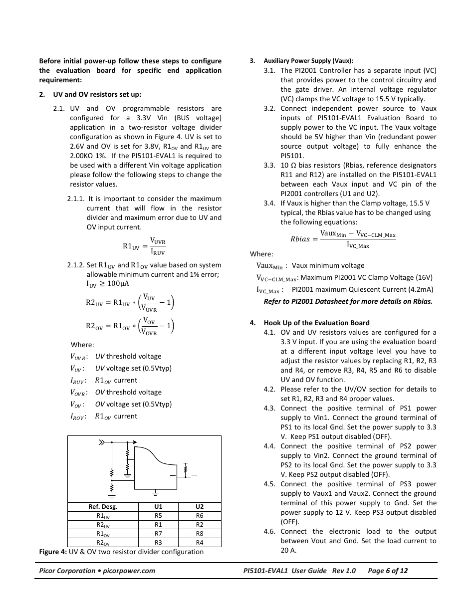 2 and figure 4), N 2.1.2 and figure 4) | Vicor PI5101-EVAL1 3.3V/60A High Side Active ORing Evaluation Board User Manual | Page 6 / 12